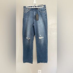 Just Black Denim High Waisted Baggy Jeans Size 28